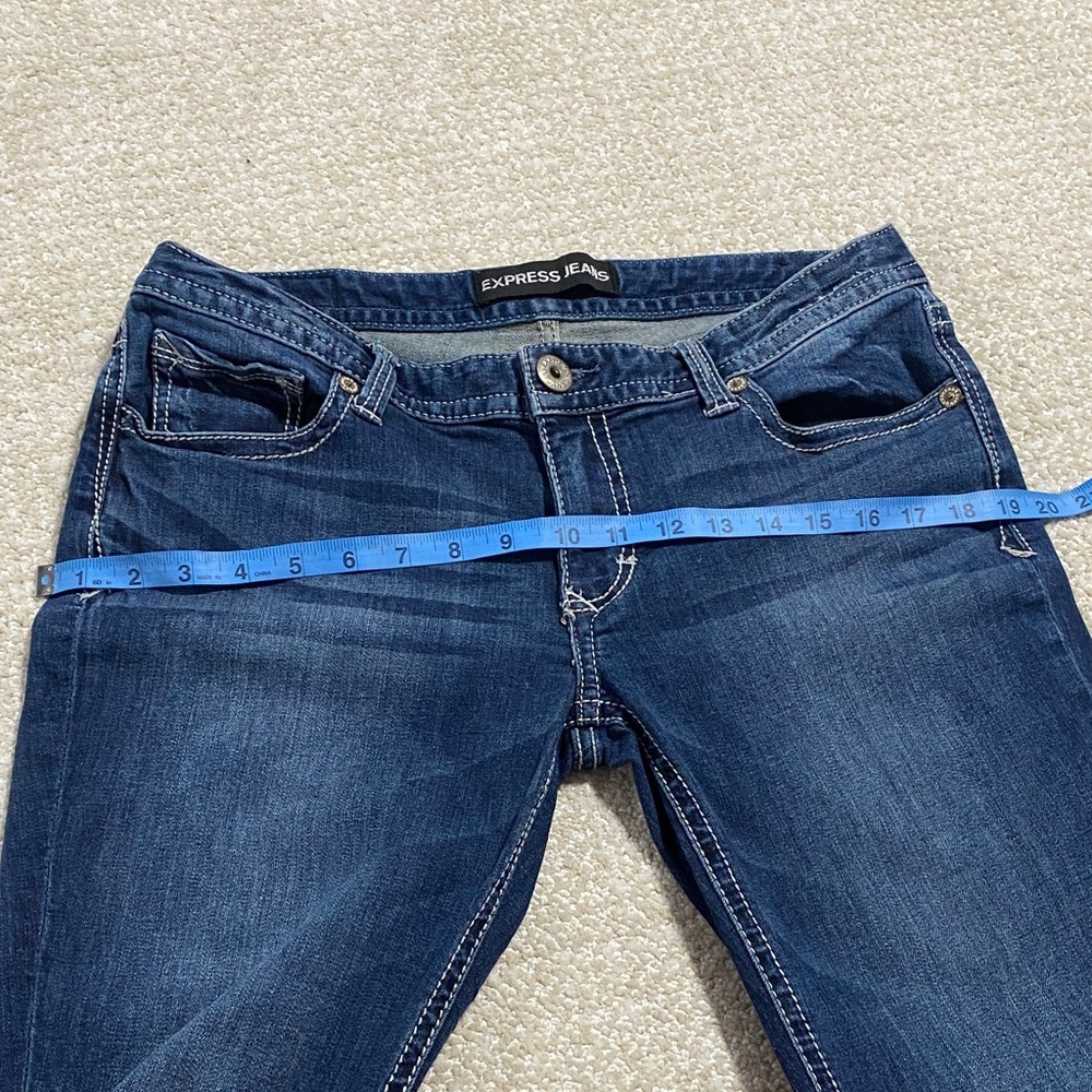 Express Women's Dark Blue Boot Cut Jeans - Picture 15 of 15